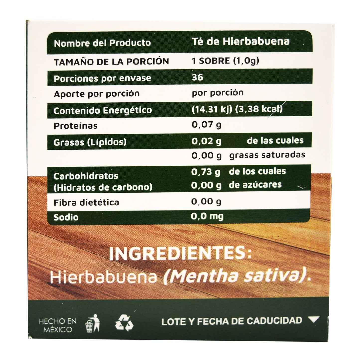 Te De Hierbabuena 36 Sob (VIDANAT/INFUSIONES)