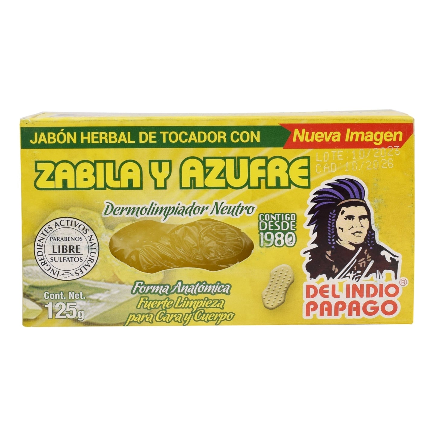 Jabon De Sabila Y Azufre 125 G (DEL INDIO PAPAGO)