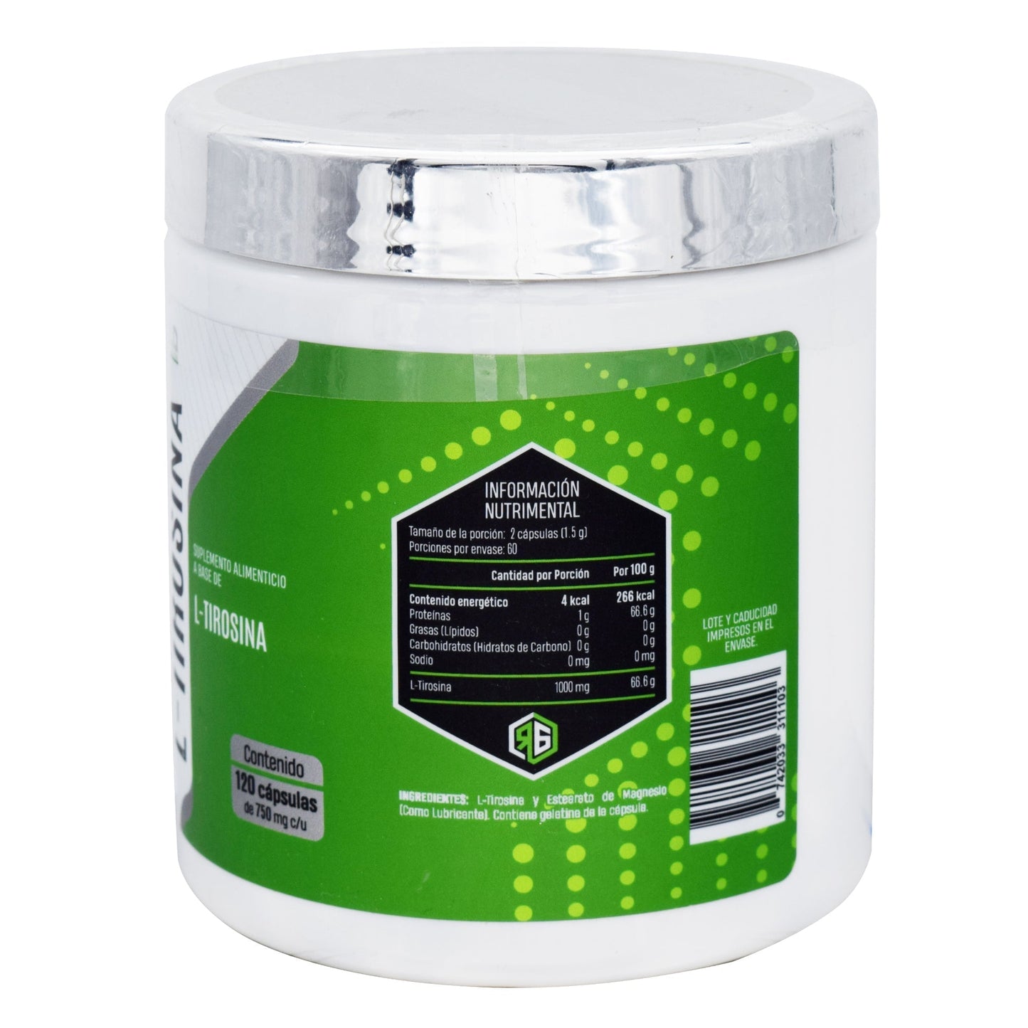 L Tirosina 120 Cápsulas (RED GOLD)