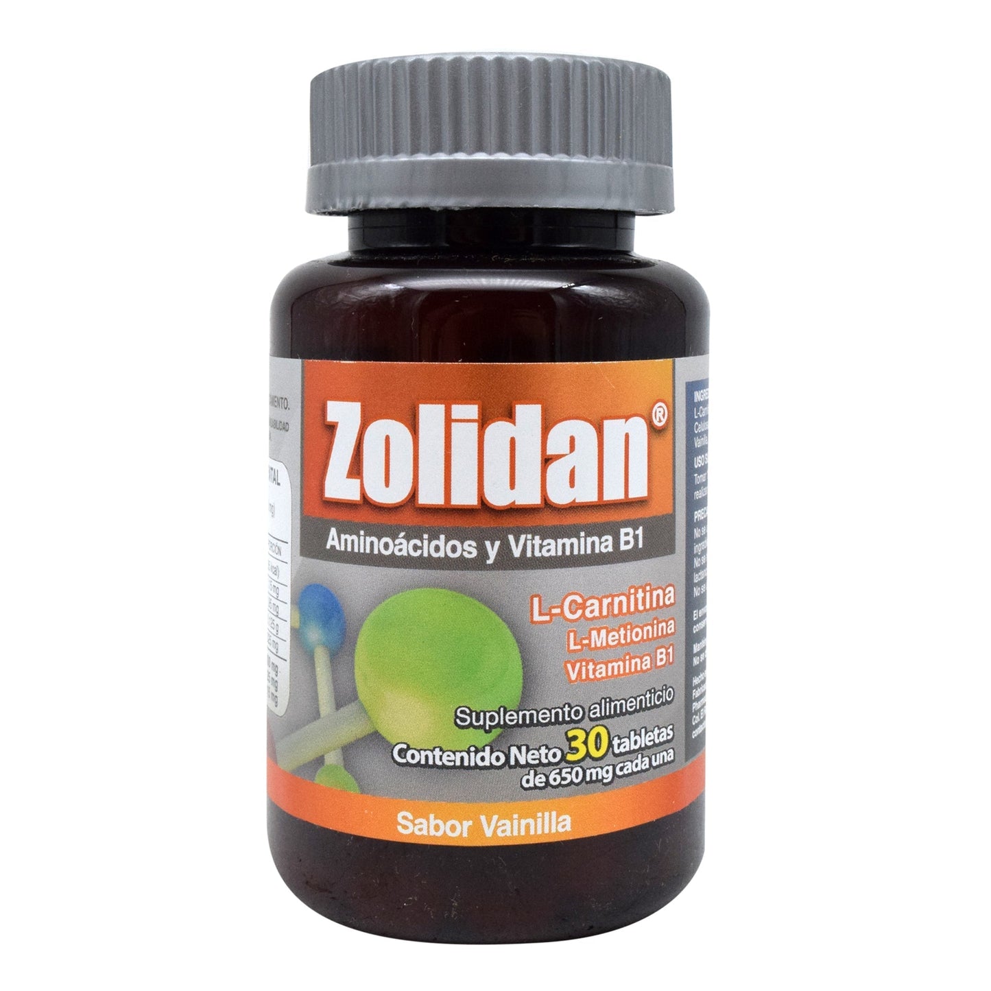 Zolidan Aminoacidos Y Vit B1 30 Tabletas (Pharmadan)