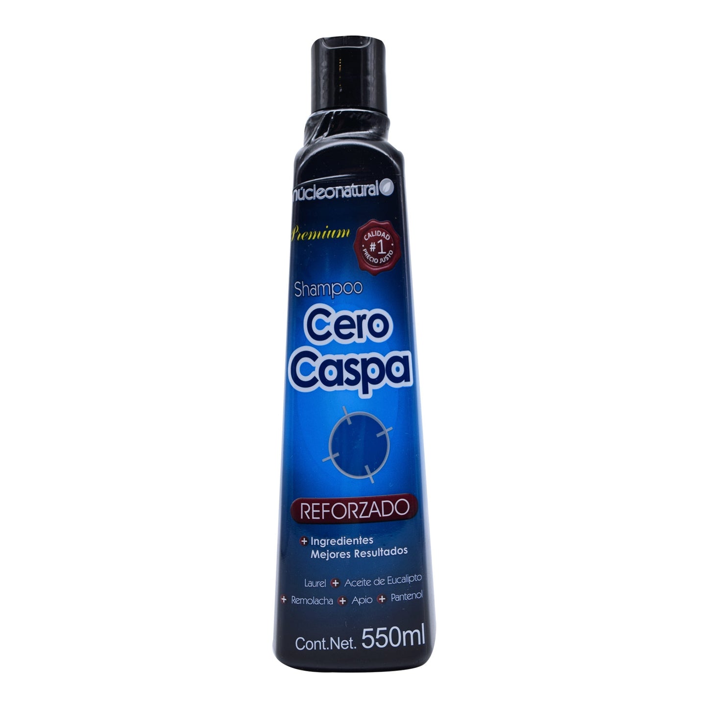 Shampoo Cero Caspa Reforzado 550 Mililitros (NUCLEO NATURAL)