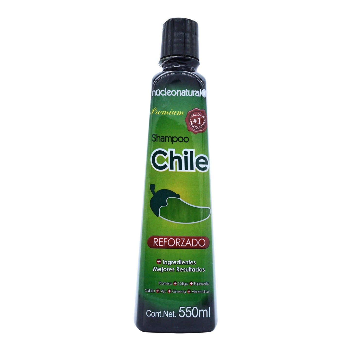Shampoo Chile Reforzado 550 Mililitros (NUCLEO NATURAL)