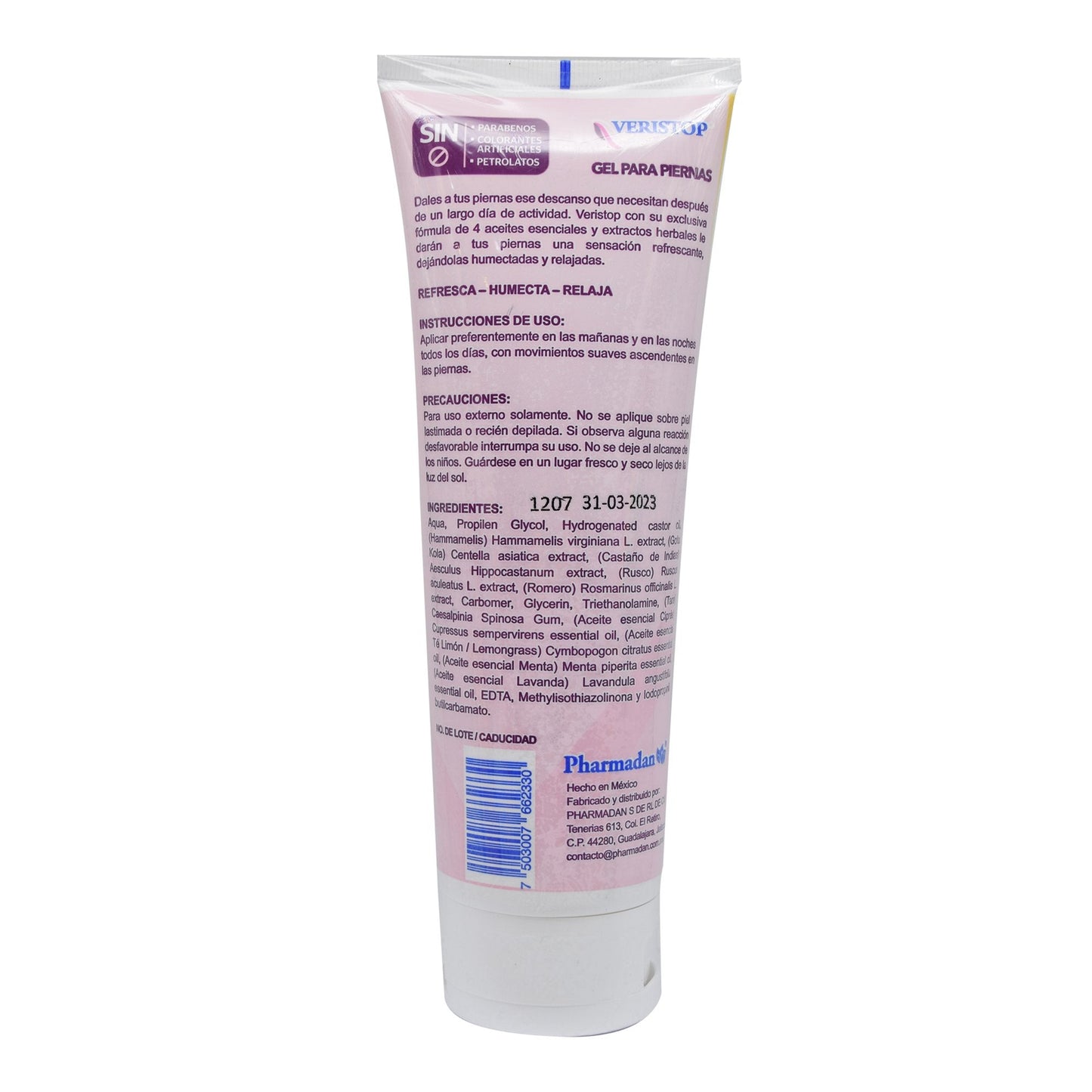 Gel Para Piernas Cansadas 250 Mililitros (Pharmadan)