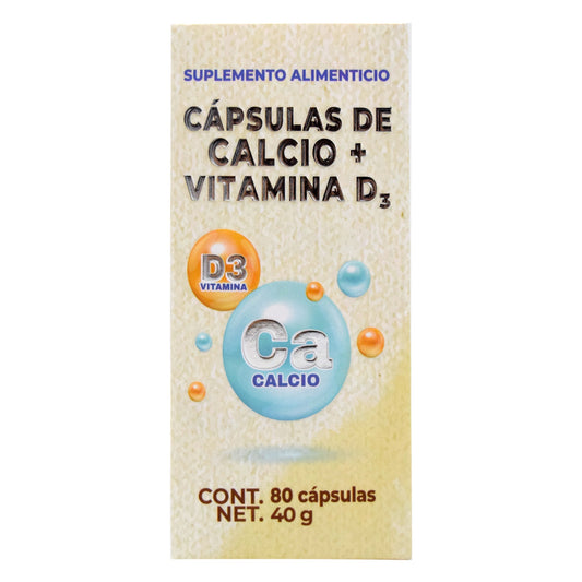 Calcio Y Vitamina D 80 Cápsulas (HERBOLARIA SALUDABLE)