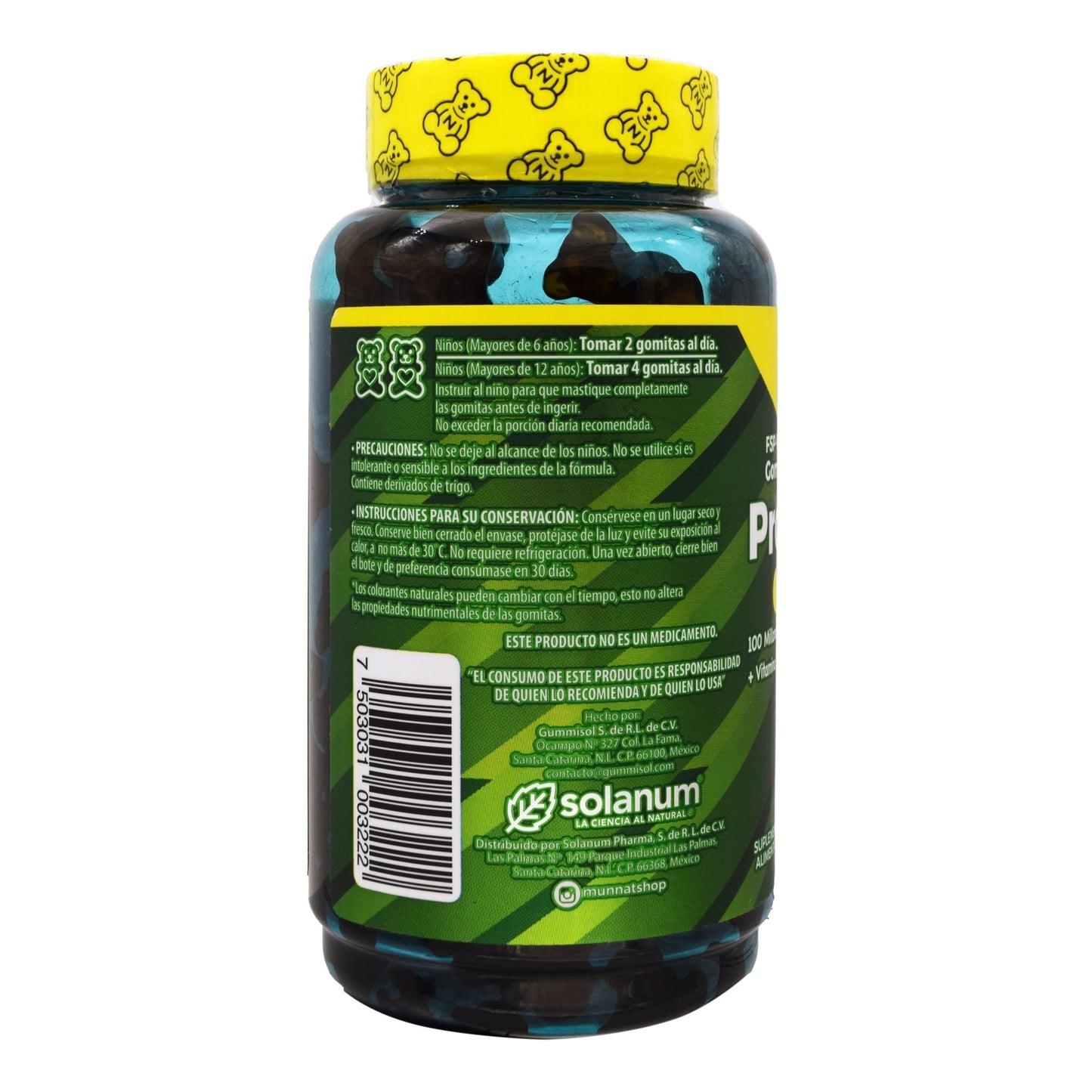 Gomitas Probioticos Vitamina C Nií±os Manzana 280 G (SOLANUM NUTRIOSO)