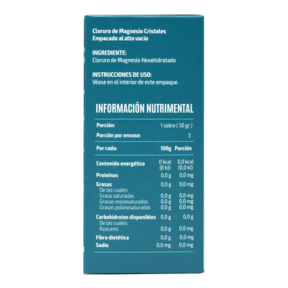 Cloruro De Magnesio Cristales 3 Sobres De 50 G (MARGARITA NATURAL)