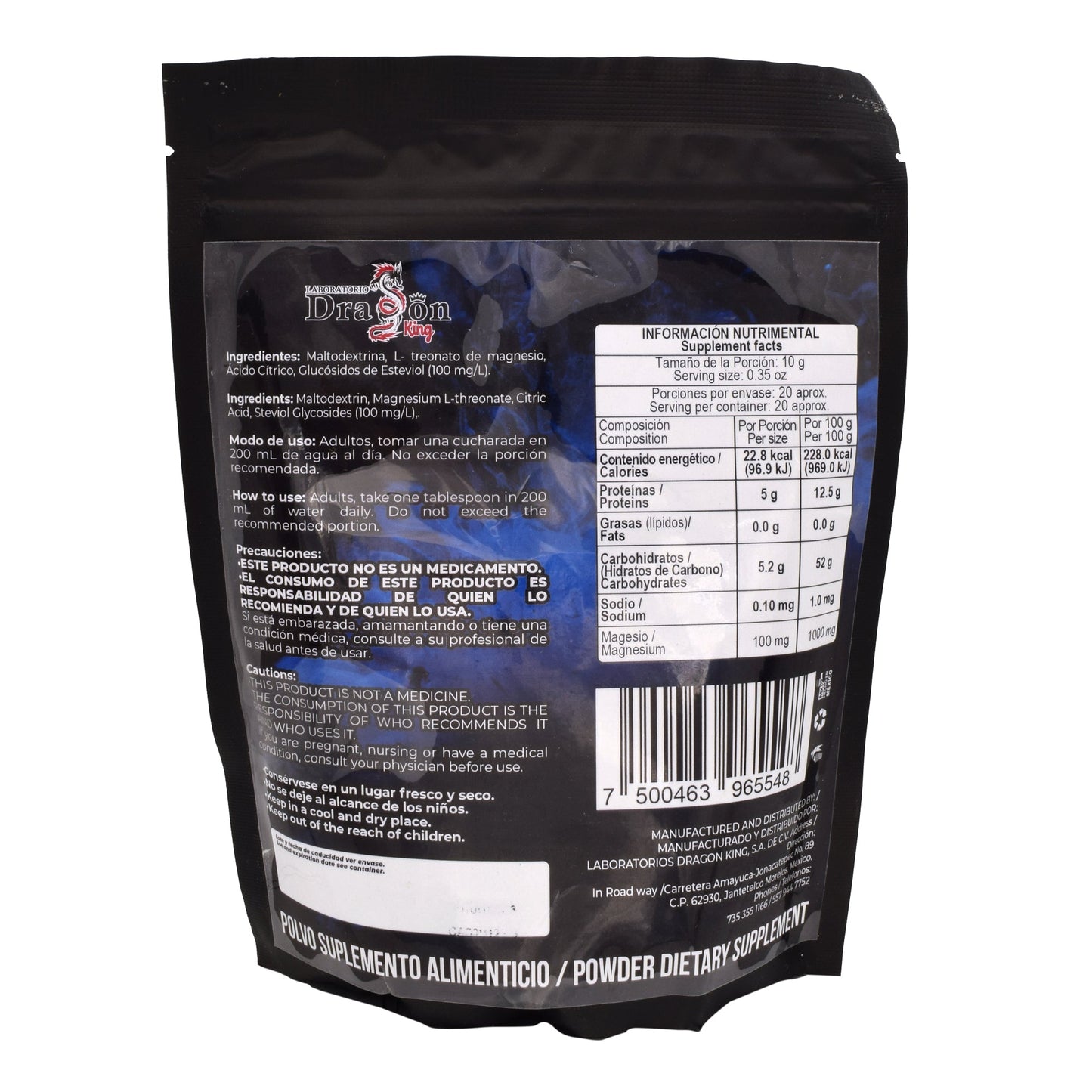 Ltreonato De Magnesio 200 G (HRBOLARIA SALUDABLE)