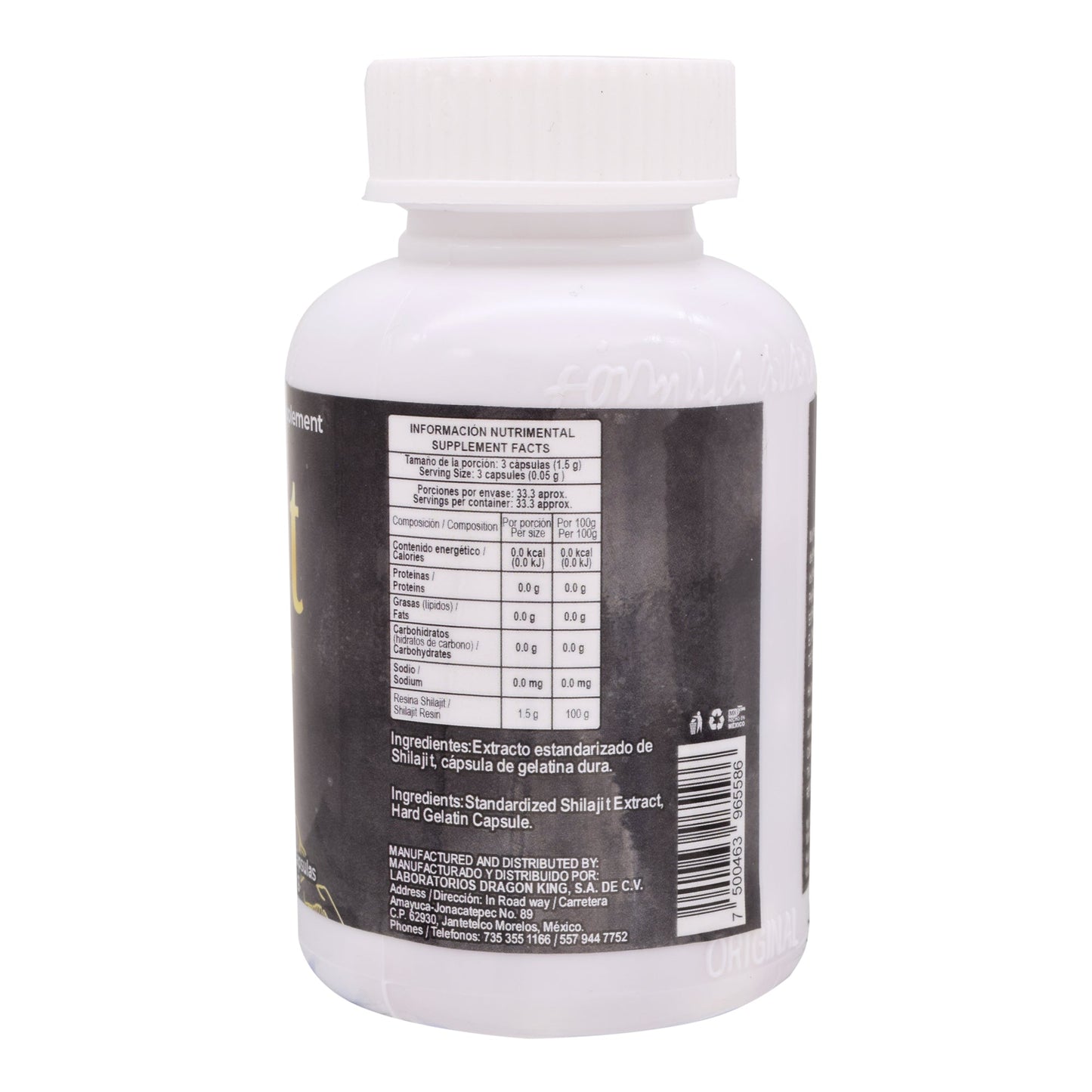 Shilajit 100 Cápsulas (HERBOLARIA SALUDABLE)