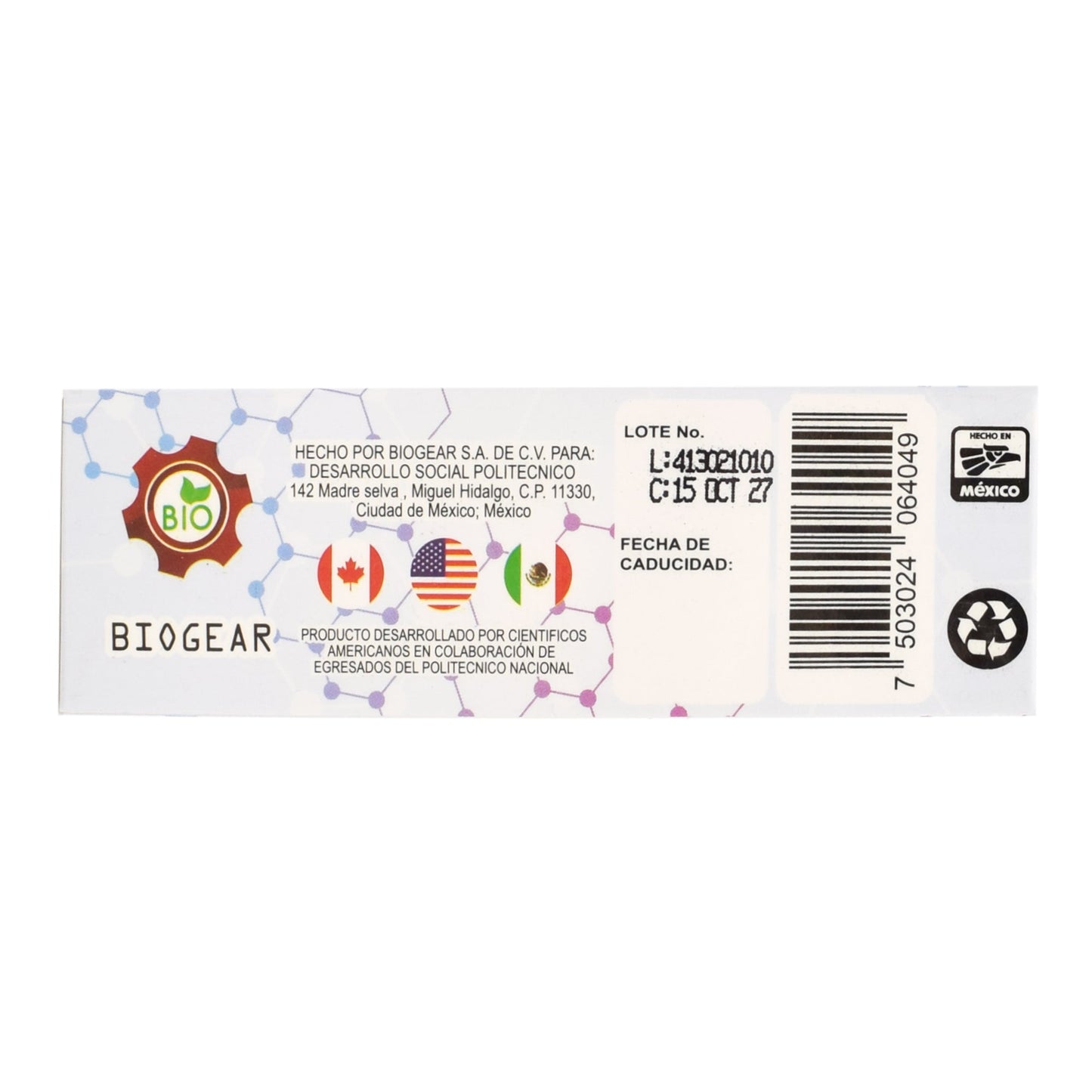 Biotina Con Acido Hialuronico 30 Cápsulas (BIOGEAR)