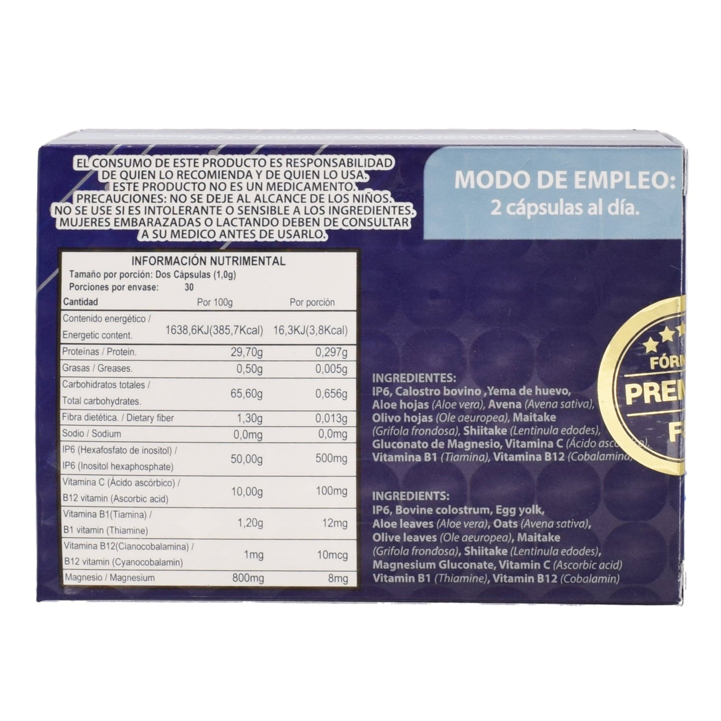 Factor de Transferencia 60 Cápsulas – Refuerzo inmunológico