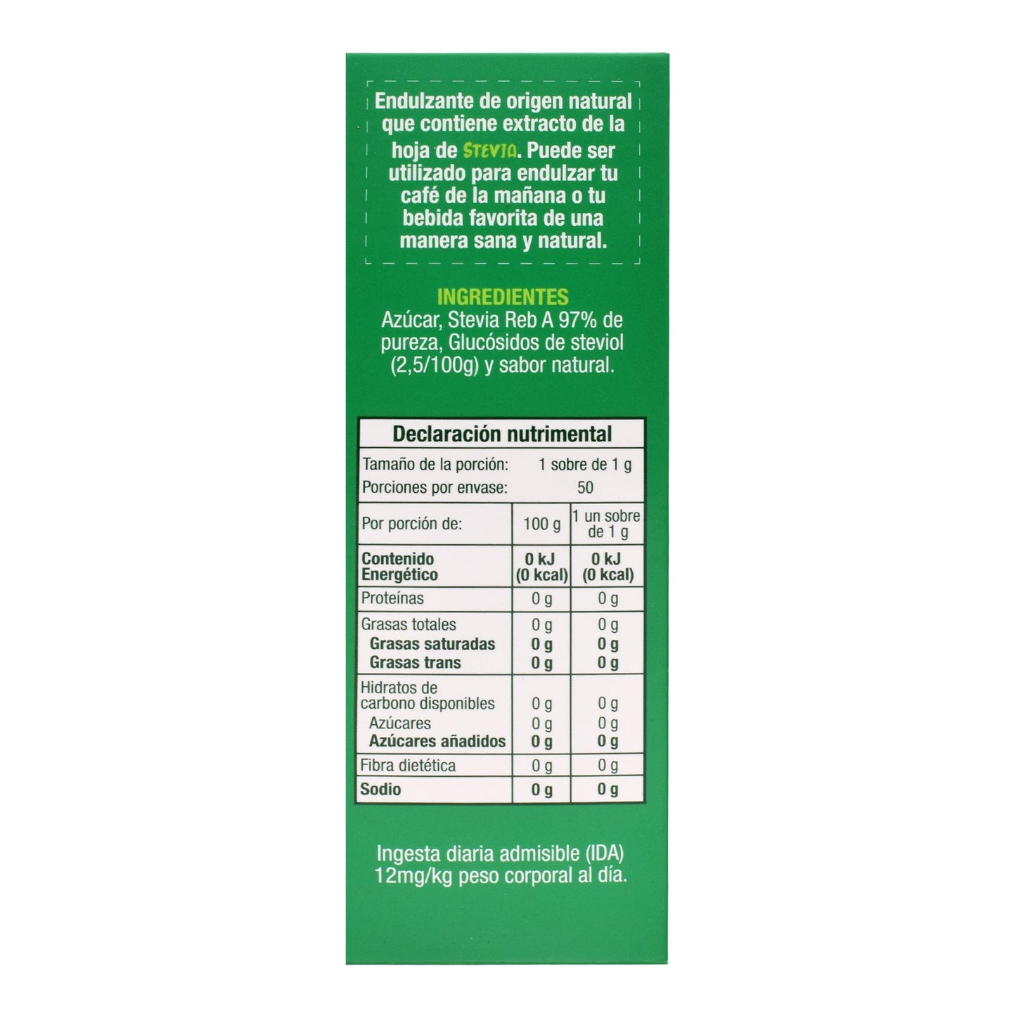 Endulzante Stevia 50 Sob (NAREVIA)