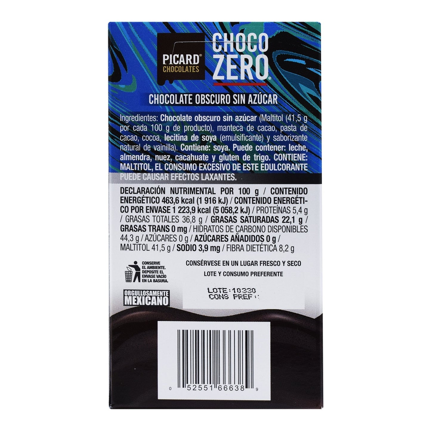 Barra De Chocolate 22 G (Paquete 12) (R PICARD)