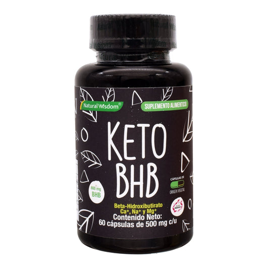 Keto Bhb 500 Miligramos 60 Cápsulas (NATURAL WISDOM)