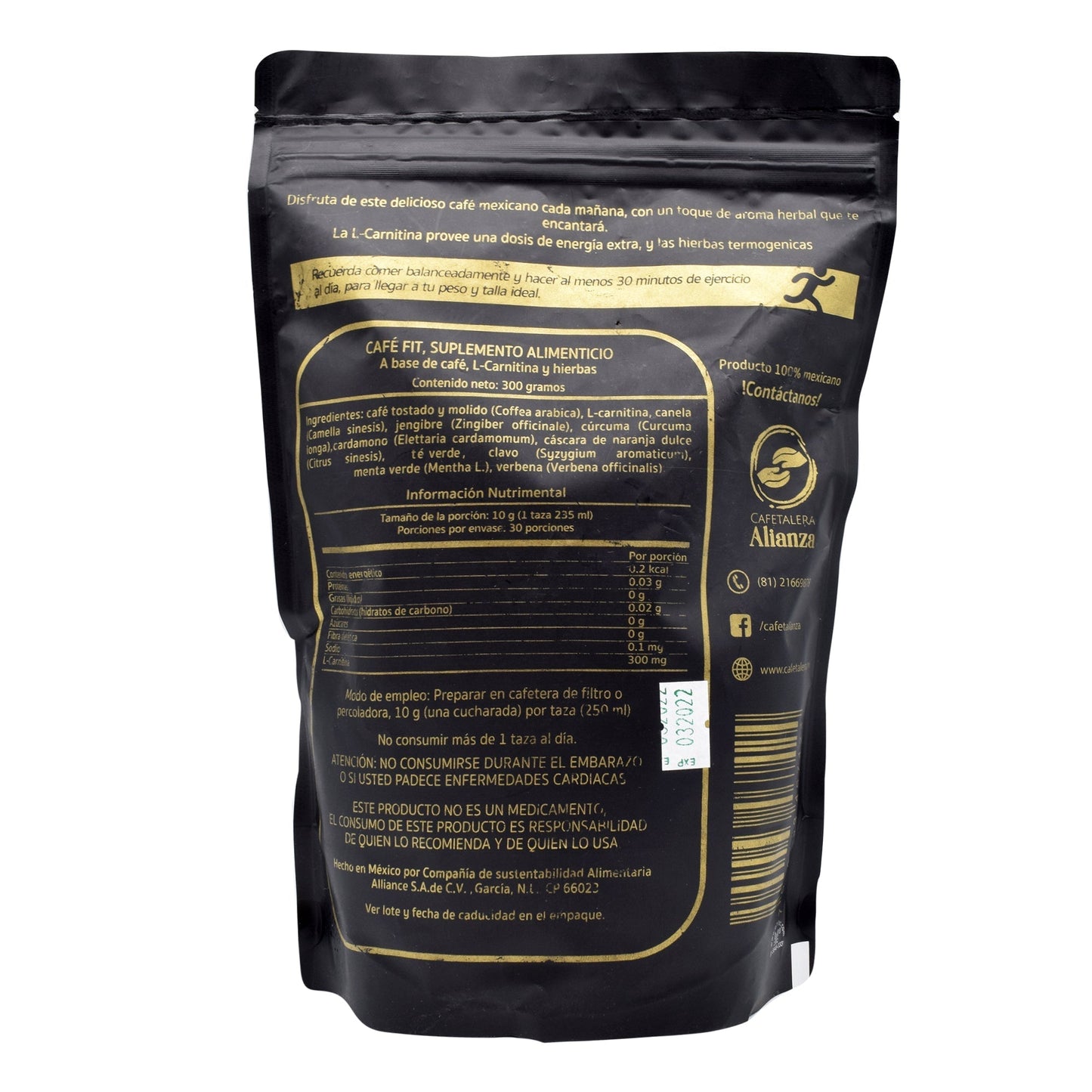 Cafe Fit Con L Carnitina 300 G (ALIANZA CAFE FIT)