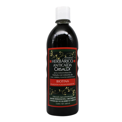 Shampoo Anticaida Con Biotina 600 Mililitros (CRISALDI)