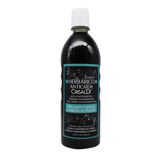 Shampoo Anticaida Con Carbon Activado 600 Mililitros (CRISALDI)