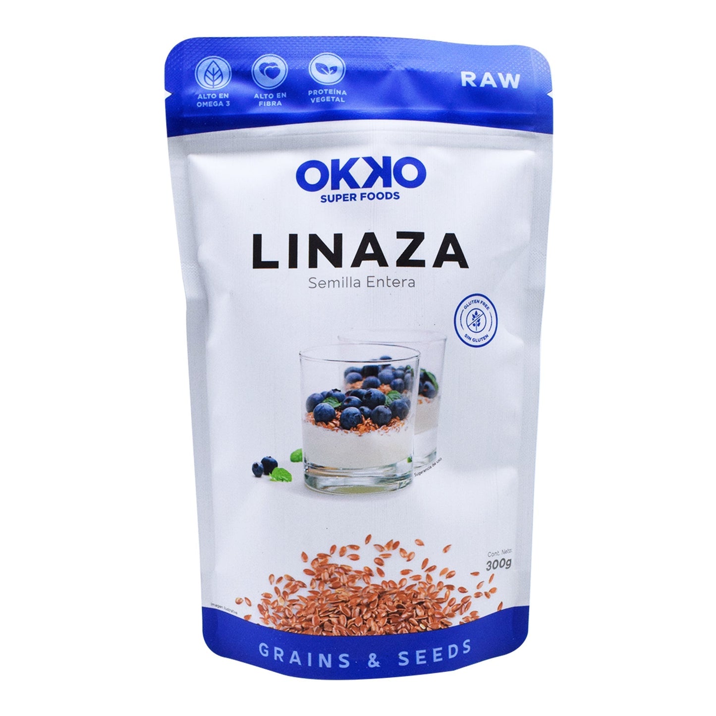 Semilla De Linaza Sin Gluten 300 G (OKKO)