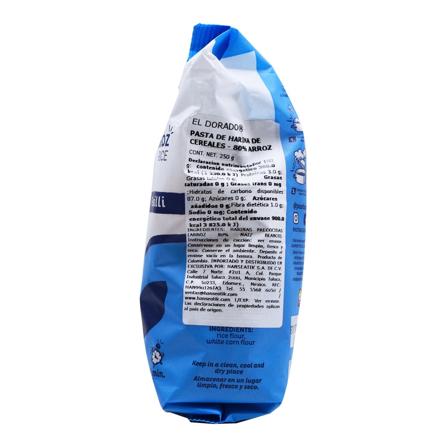 Pasta De Arroz Fusilli 250 G (EL DORADO)