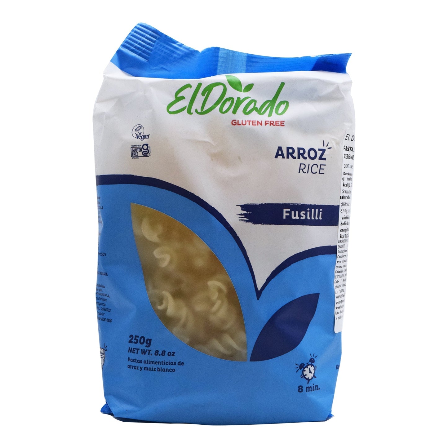 Pasta De Arroz Fusilli 250 G (EL DORADO)