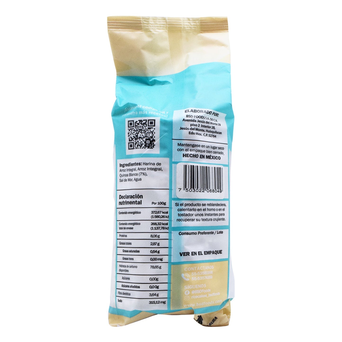 Galleta De Arroz Quinoa  72 G (BSD FOODS)