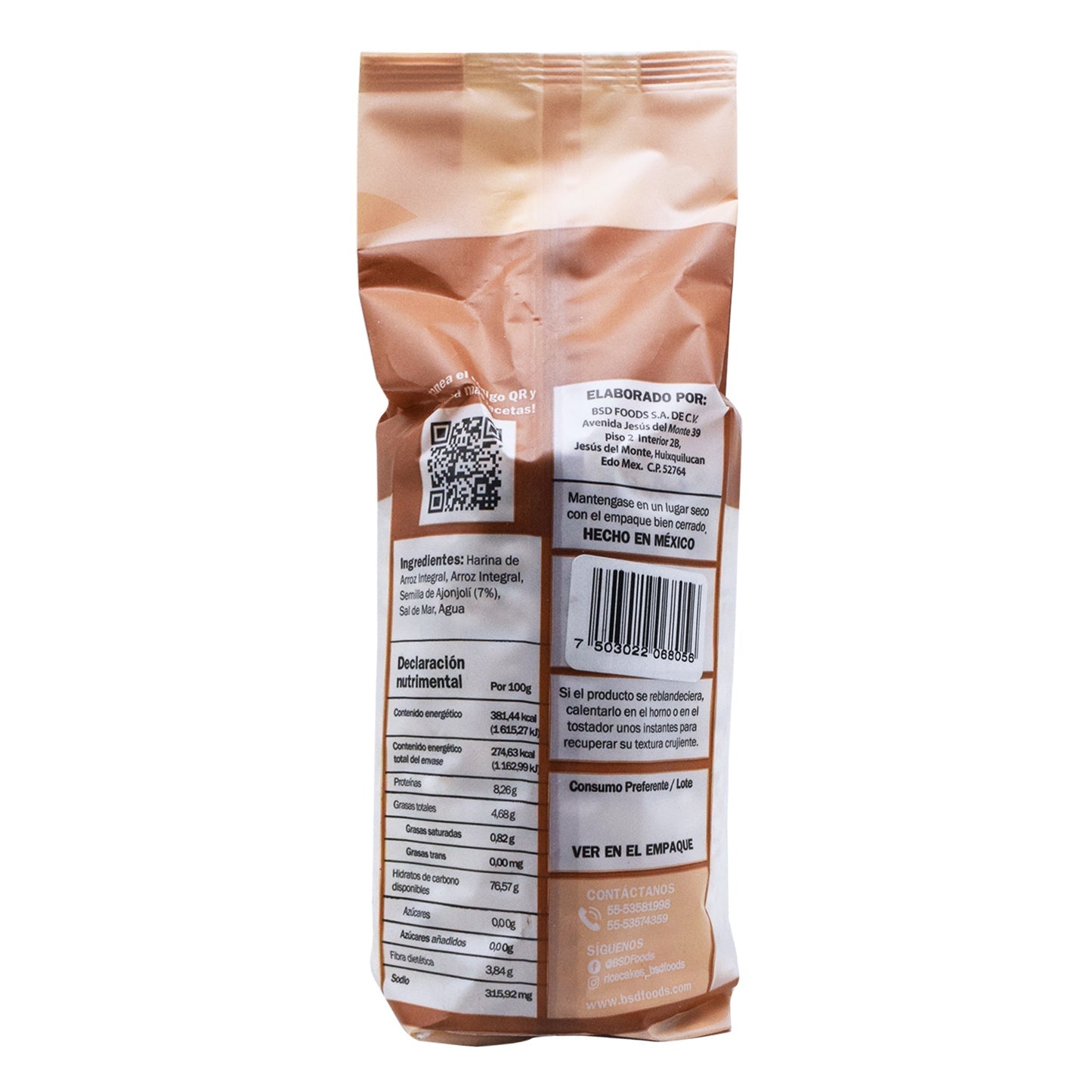 Galleta De Arroz Ajonjoli  72 G (BSD FOODS)
