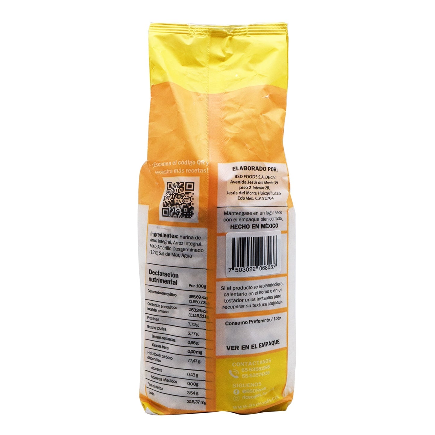 Galleta De Arroz Y Maiz 72 G (BSD FOODS)