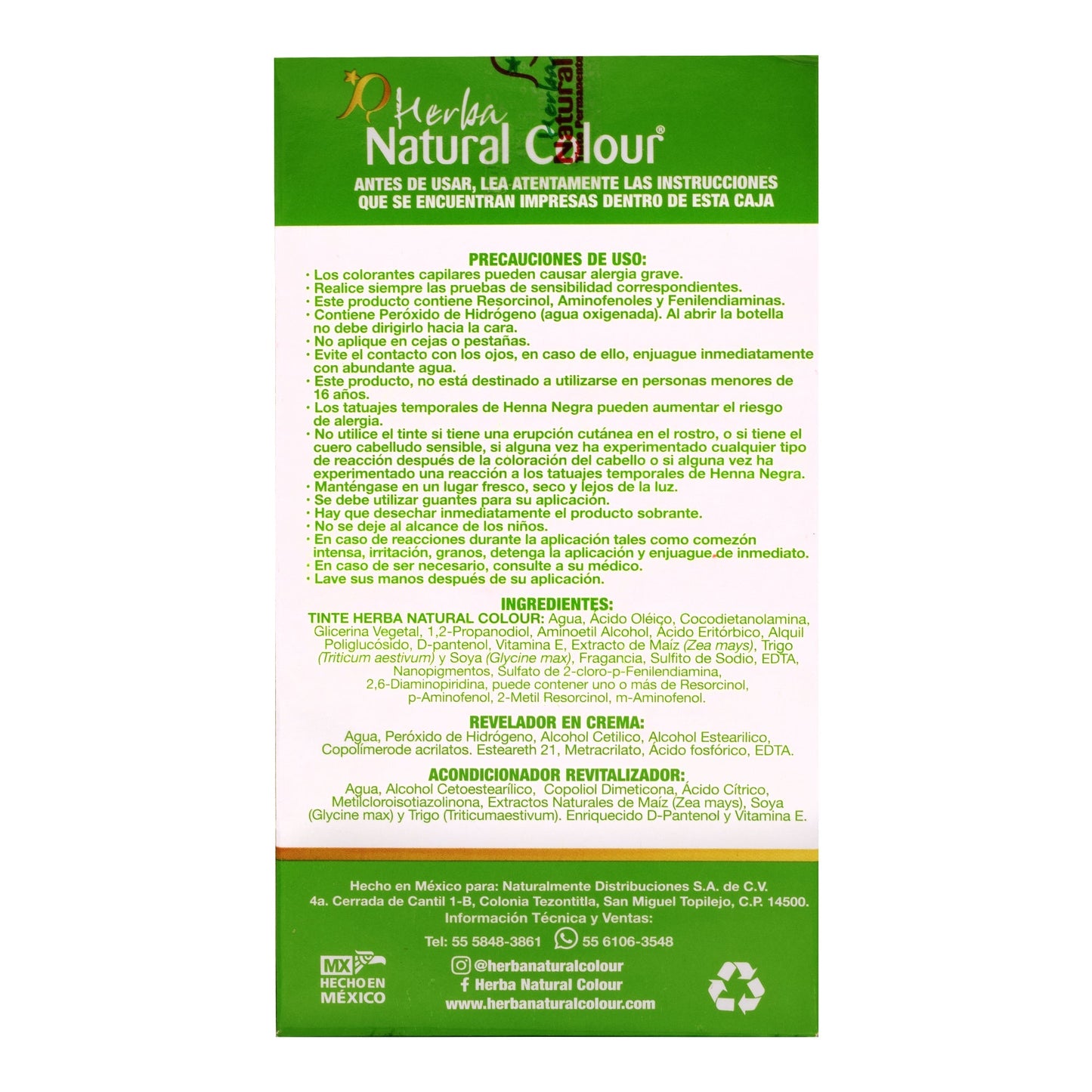 Tinte Castaí±o Obscuro 150 Mililitros (NATURAL COLOUR)