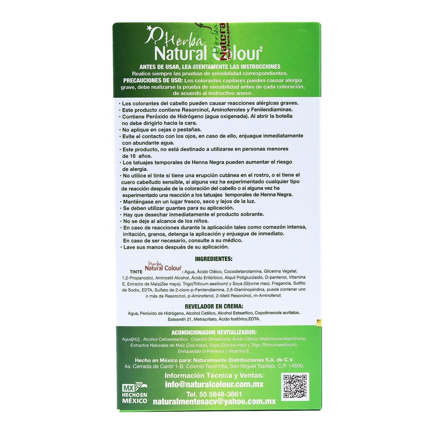 Tinte Castaño Claro Caoba 150 Mililitros (NATURAL COLOUR)