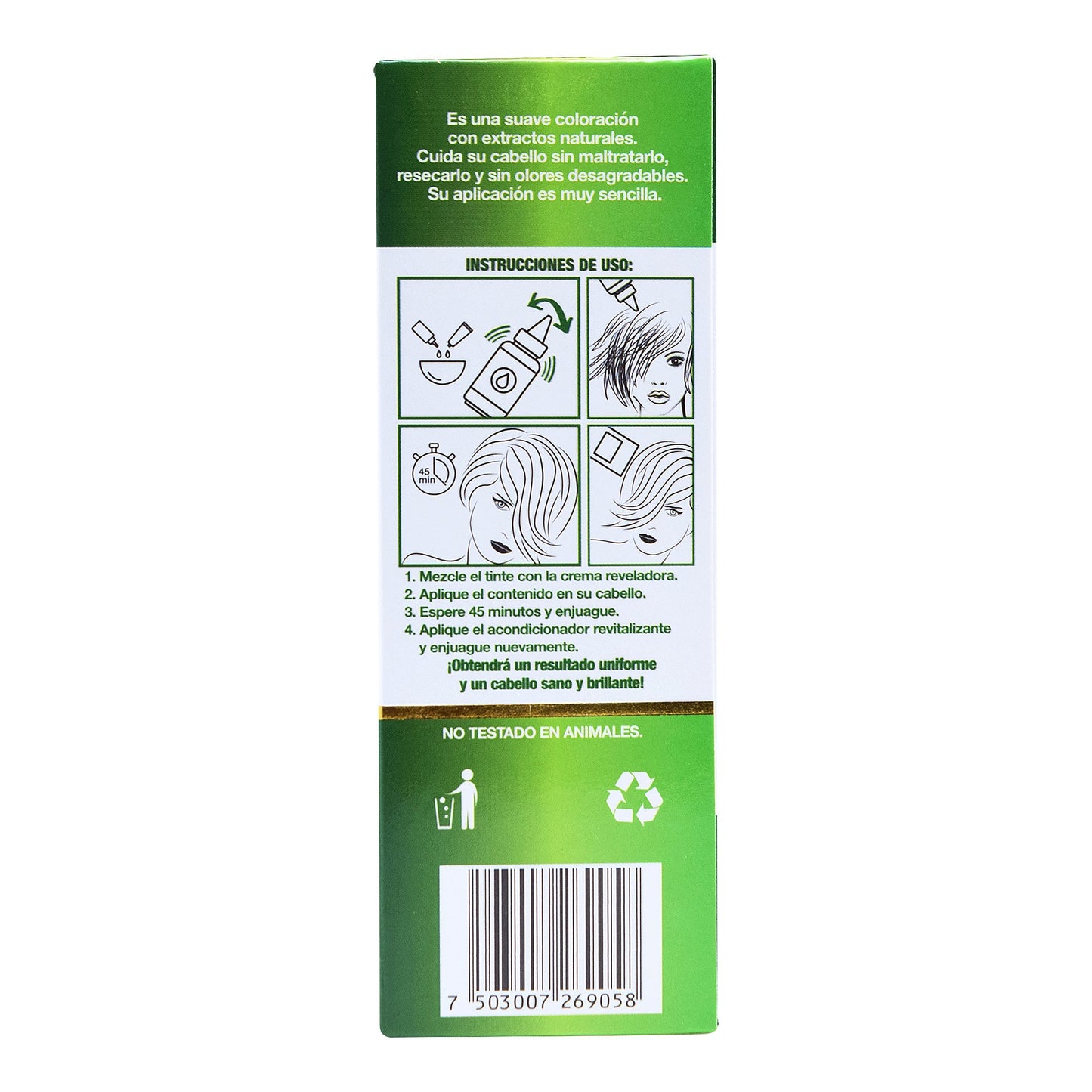 Tinte Castaño Claro Caoba 150 Mililitros (NATURAL COLOUR)