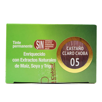 Tinte Castaño Claro Caoba 150 Mililitros (NATURAL COLOUR)