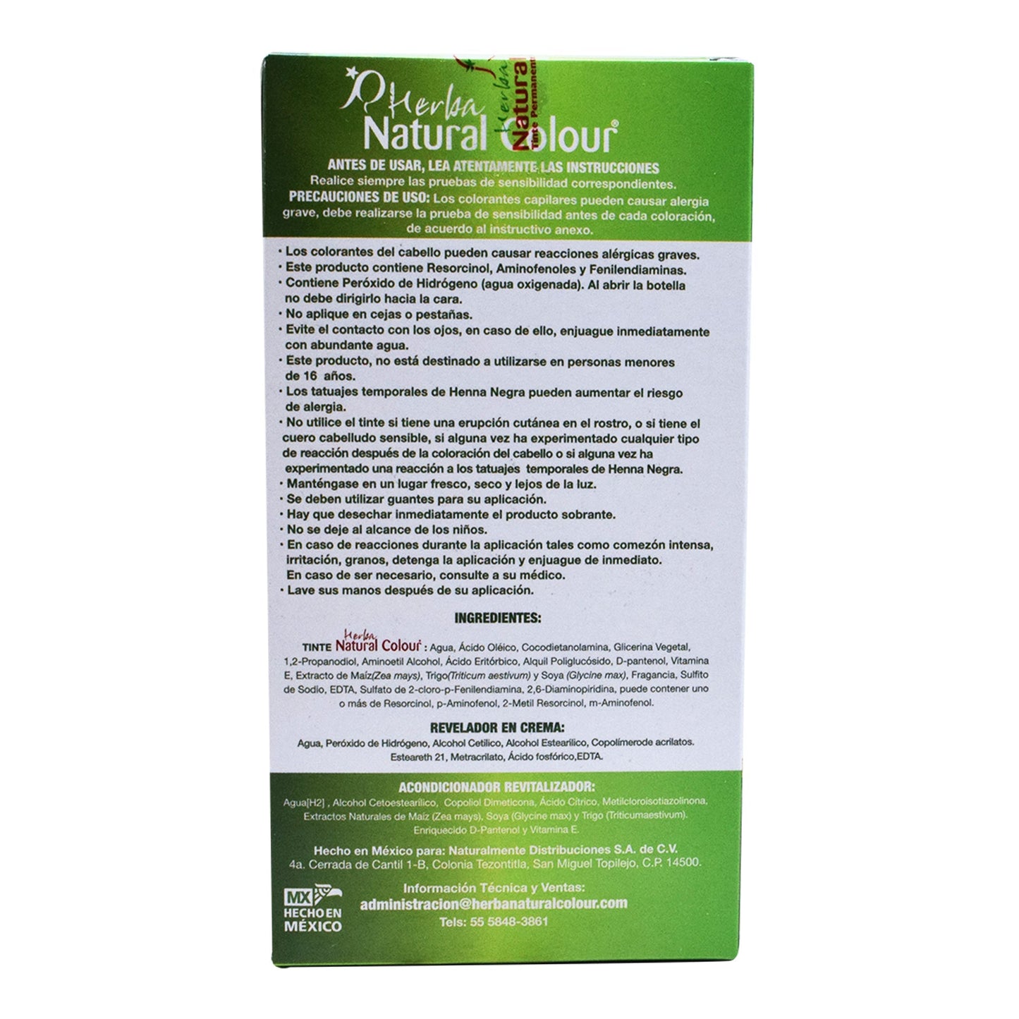 Tinte Castaño Cobrizo 150 Mililitros (NATURAL COLOUR)