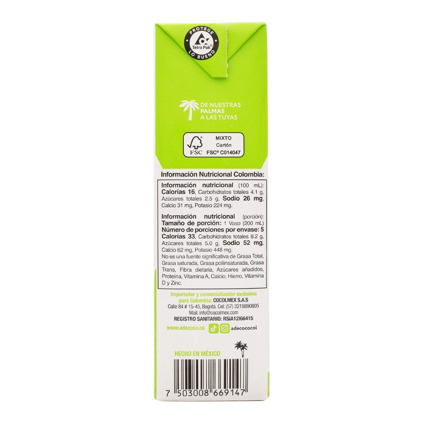 Agua De Coco 1 L (ACAPULCOCO)