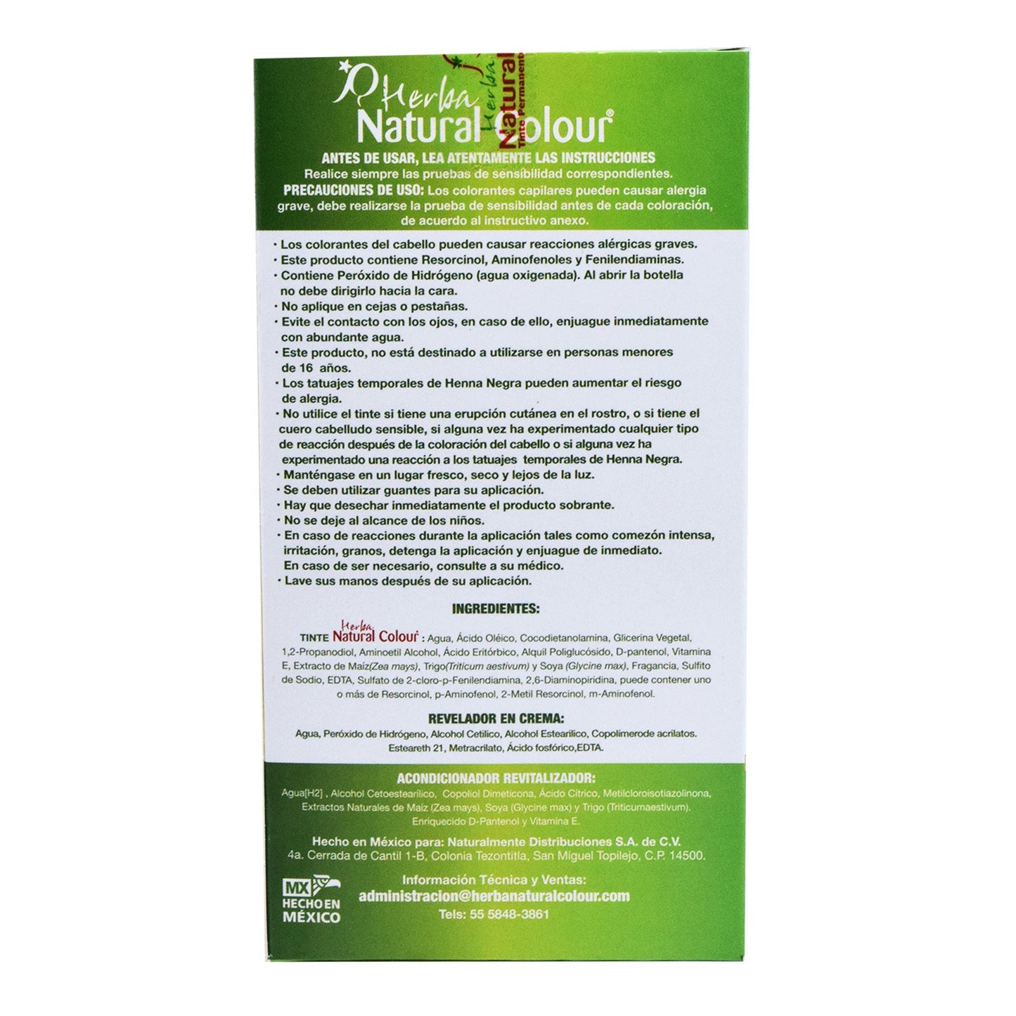 Tinte Chocolate 150 Mililitros (NATURAL COLOUR)