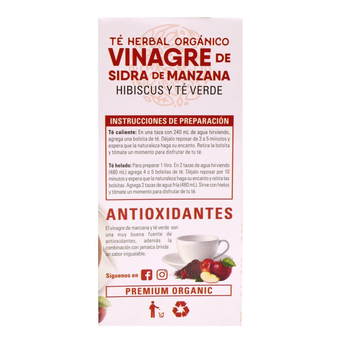 Te Vinagre Sidra De Manzana 20 Sob (ORGANIC SIDE)