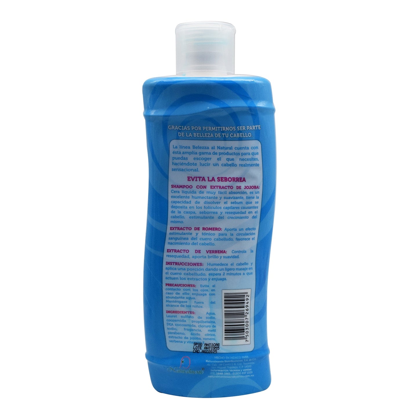Shampoo Anti Caspa 550 Mililitros (NATURAL COLOUR)