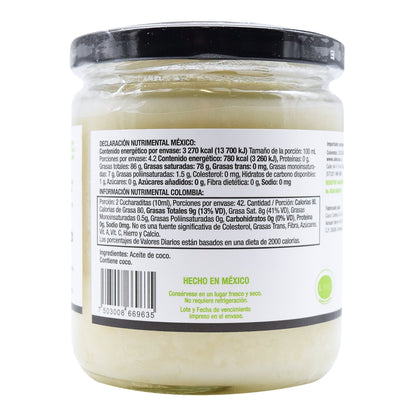 Aceite De Coco Sin Olor Y Sin Sabor 420 Mililitros (A DE COCO)