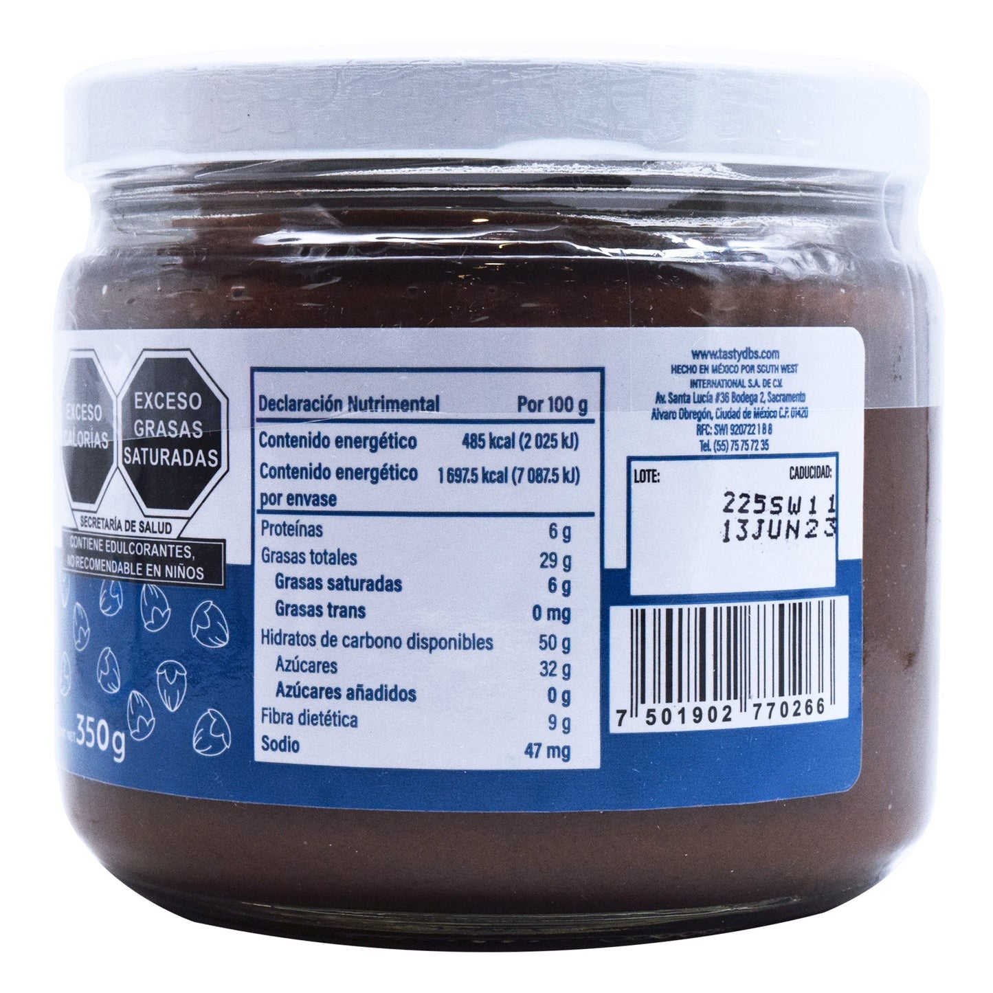 Crema De Avellana Sin Azucar 350 G (TASTY dí­­aBETICS)