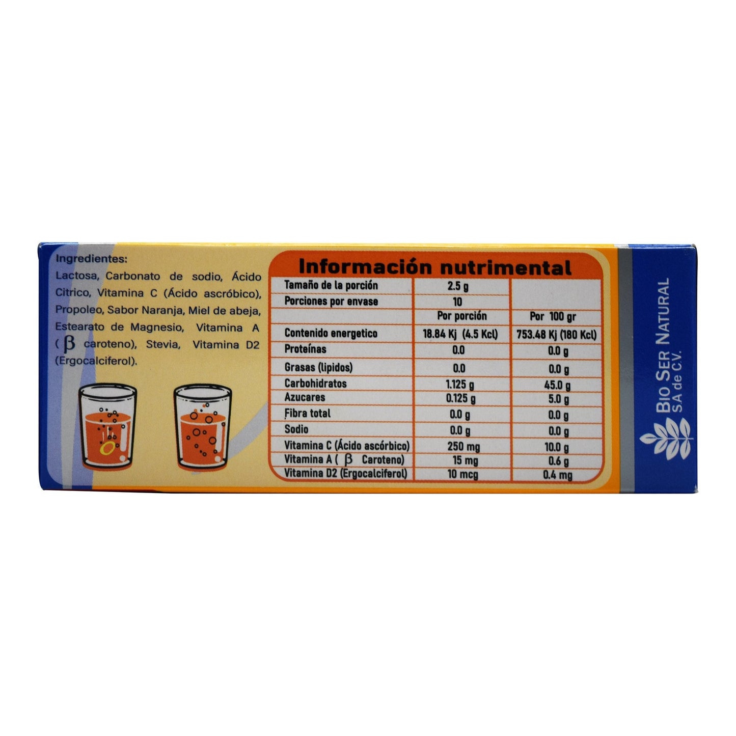 Vitamina C Efervescente 10 Tabletas (PROGYL30)