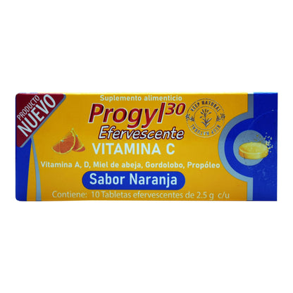 Vitamina C Efervescente 10 Tabletas (PROGYL30)