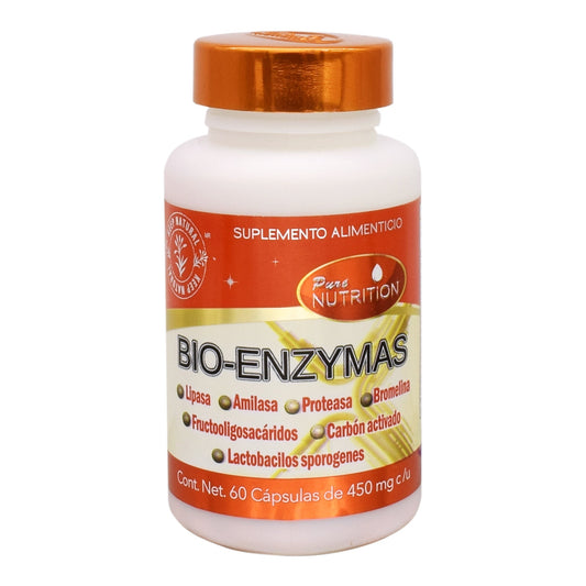 Bio Enzymas 60 Cápsulas (PURE NUTRITION)