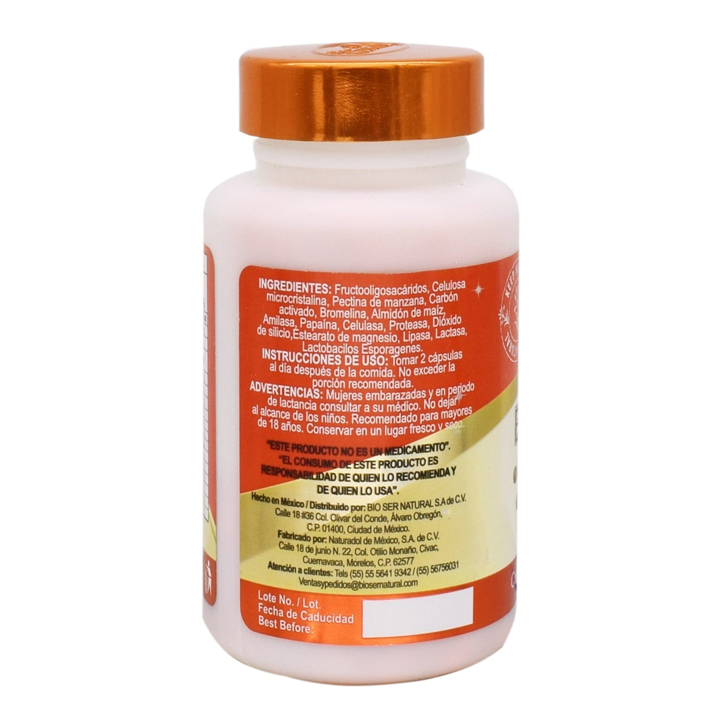 Bio Enzymas 60 Cápsulas (PURE NUTRITION)