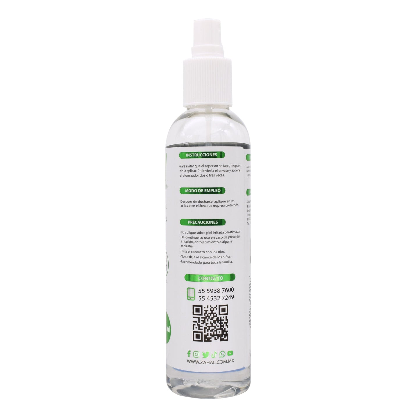 Desodorante Cristal Spray 240 Mililitros (ZAHAL)