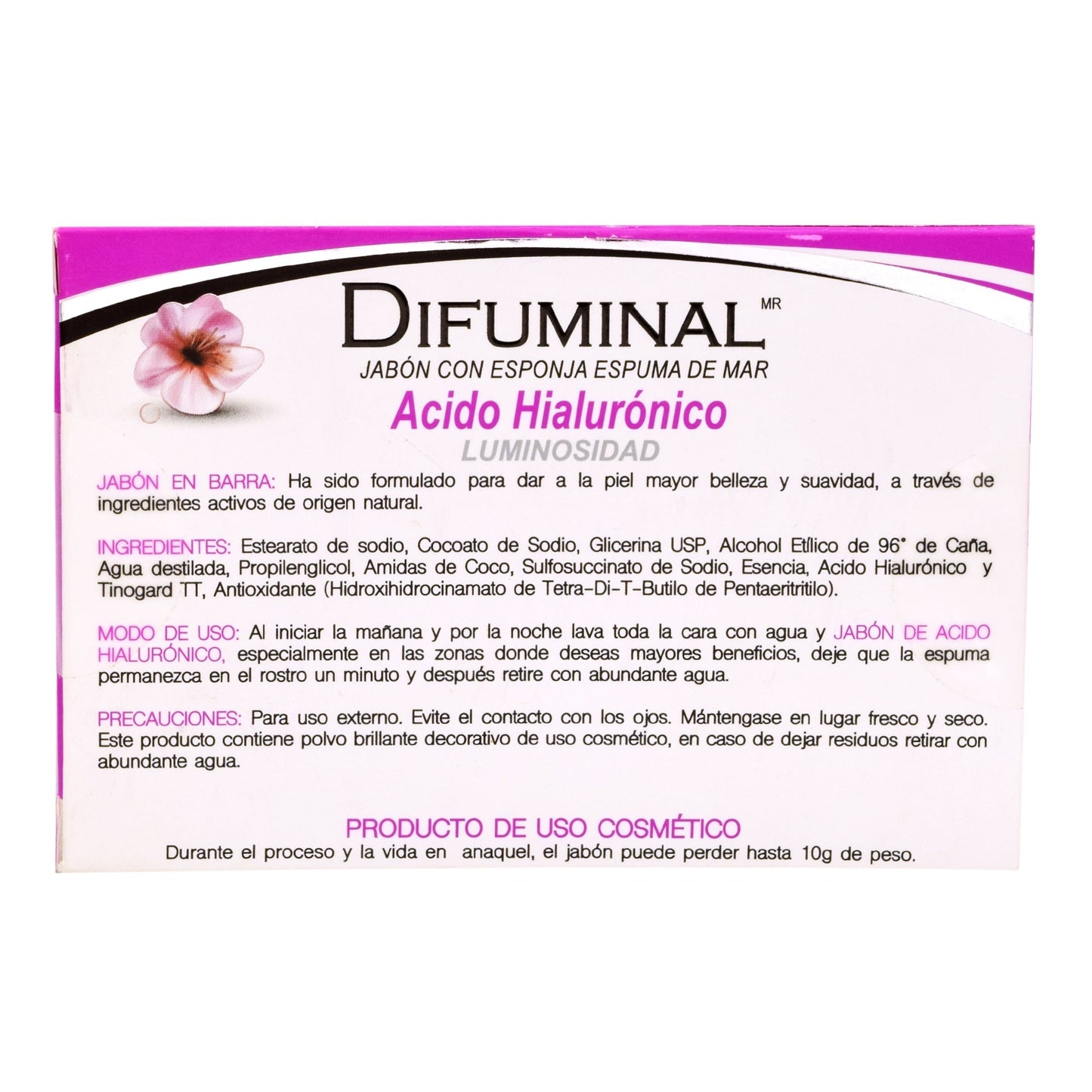Jabon Esponja De Acido Hialuronico 100 G (DIFUMINAL)