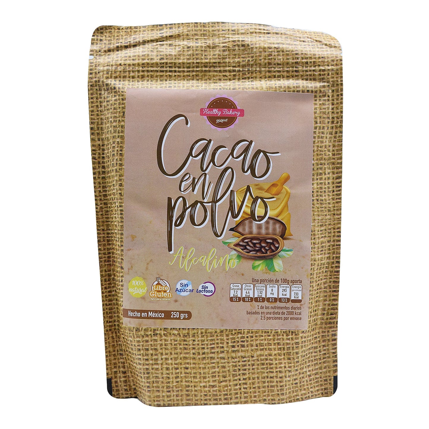 Cacao En Polvo Alcalino 250 G (HEALTHY BAKERY)