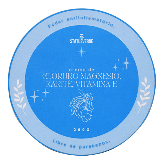 Crema Cloruro Magnesio Karite Vitamina E 200 G (STATUS VERDE)