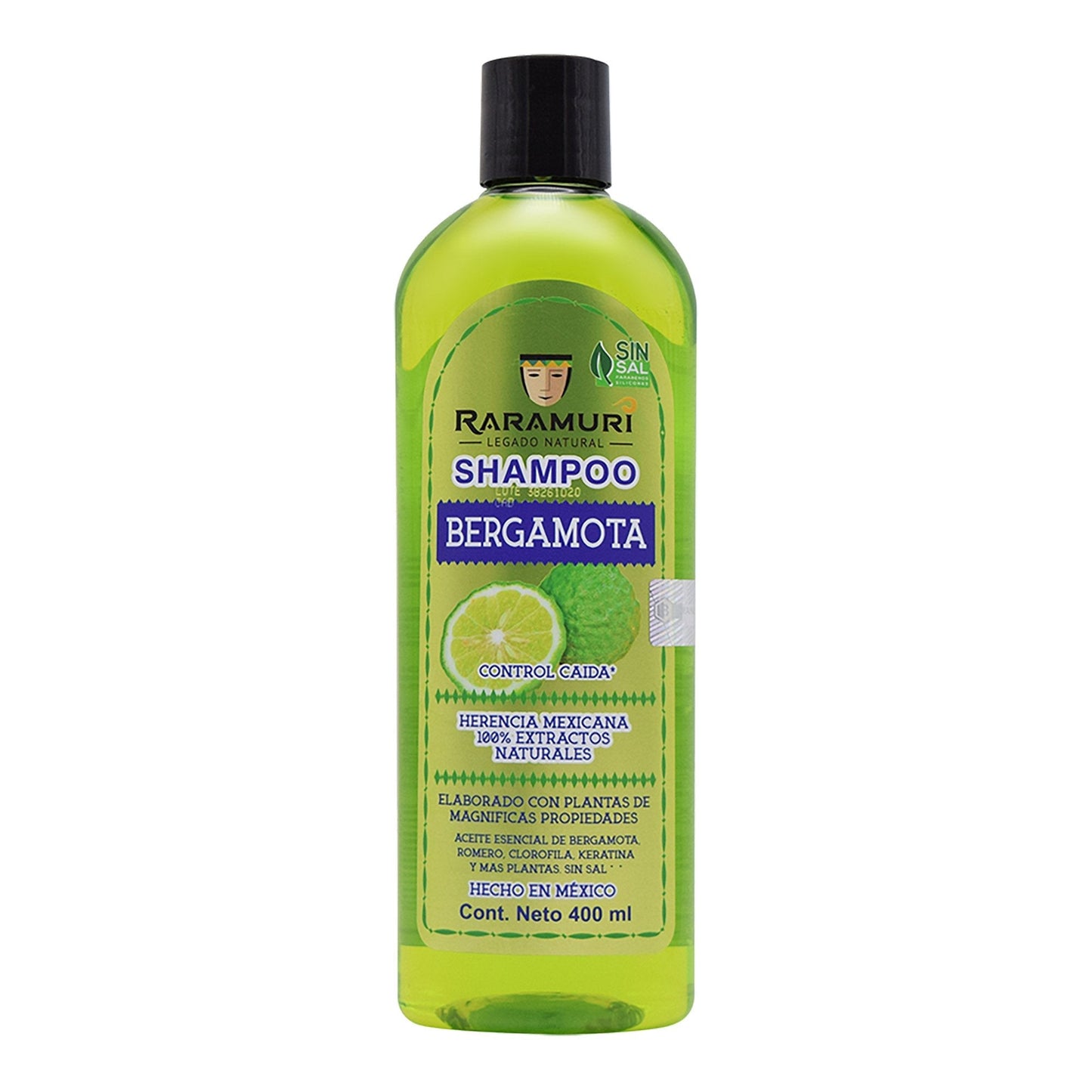 Shampoo Bergamota 400 Mililitros (RARAMURI)
