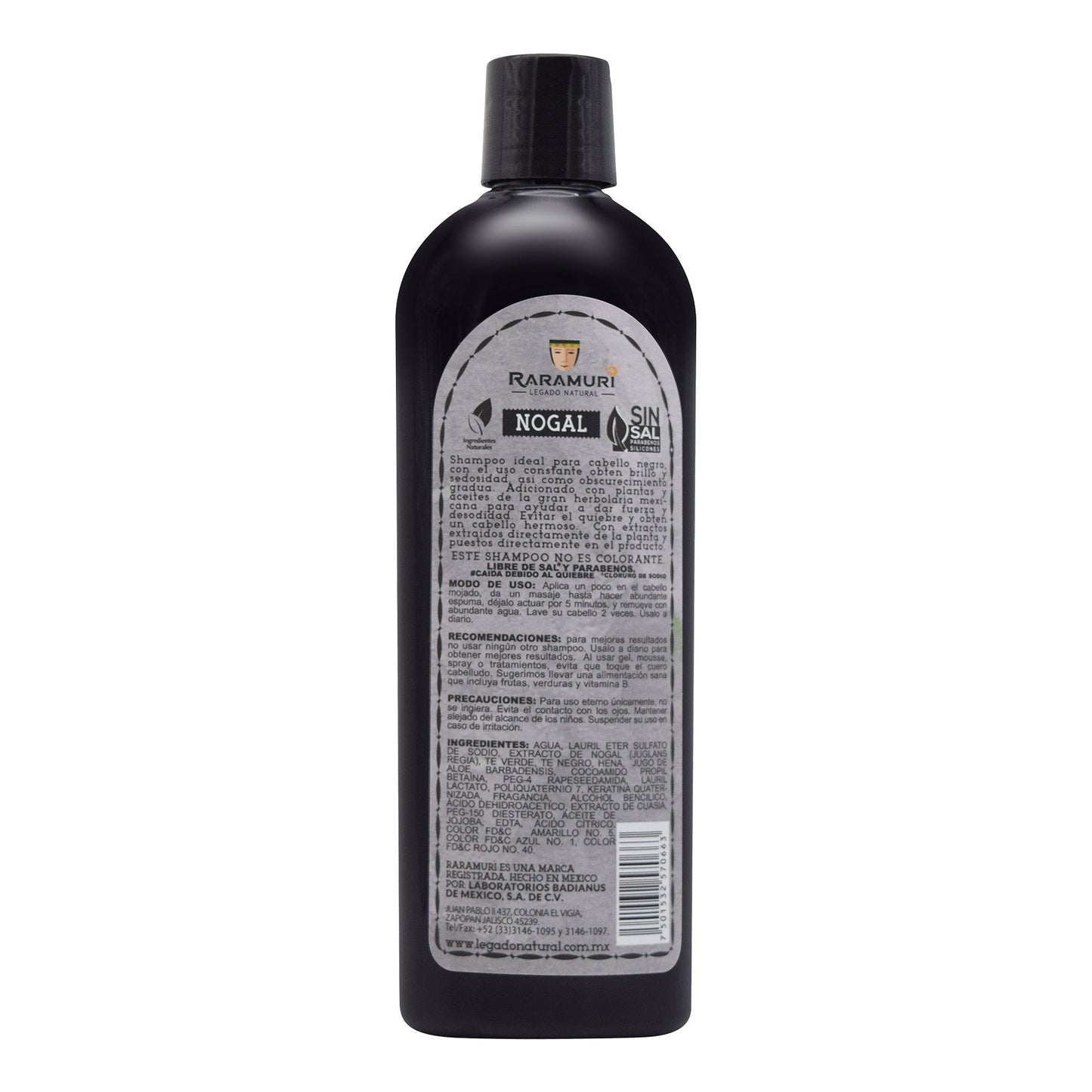 Shampoo Nogal 400 Mililitros (RARAMURI)