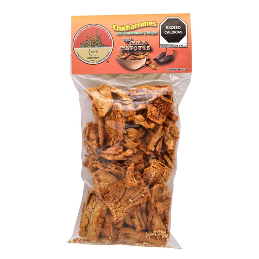 Chicharron Con Amaranto Y Soya Chipotle 100 G (Caja 20) (ARTE AMARANTO)