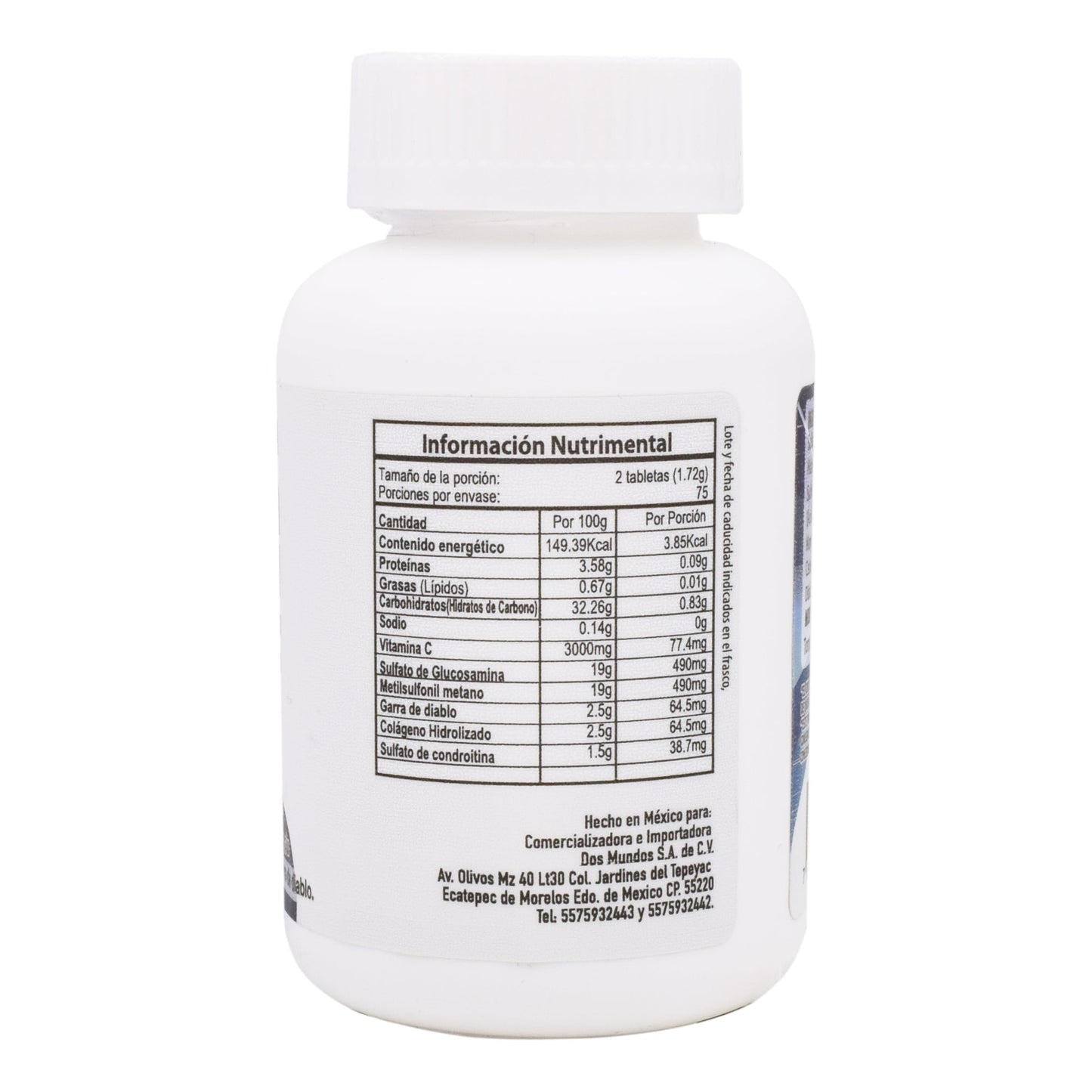 Glucosamina Msm Garra Diablo 860 Miligramos 150Tabletas (DOS MUNDOS)
