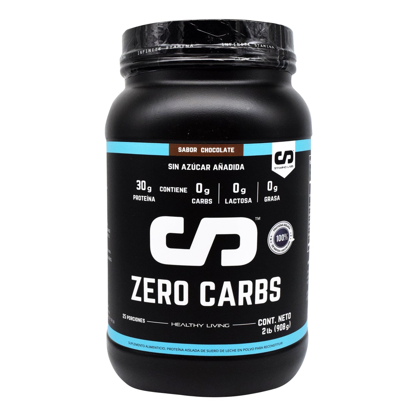 Proteina Zero Carbs Sabor Chocolate 2Lb (STAMINO LABS)